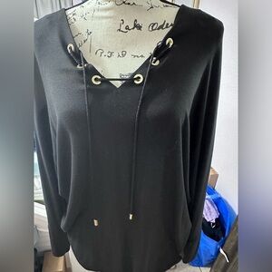 Calvin Klein Black Tote with Gold Details